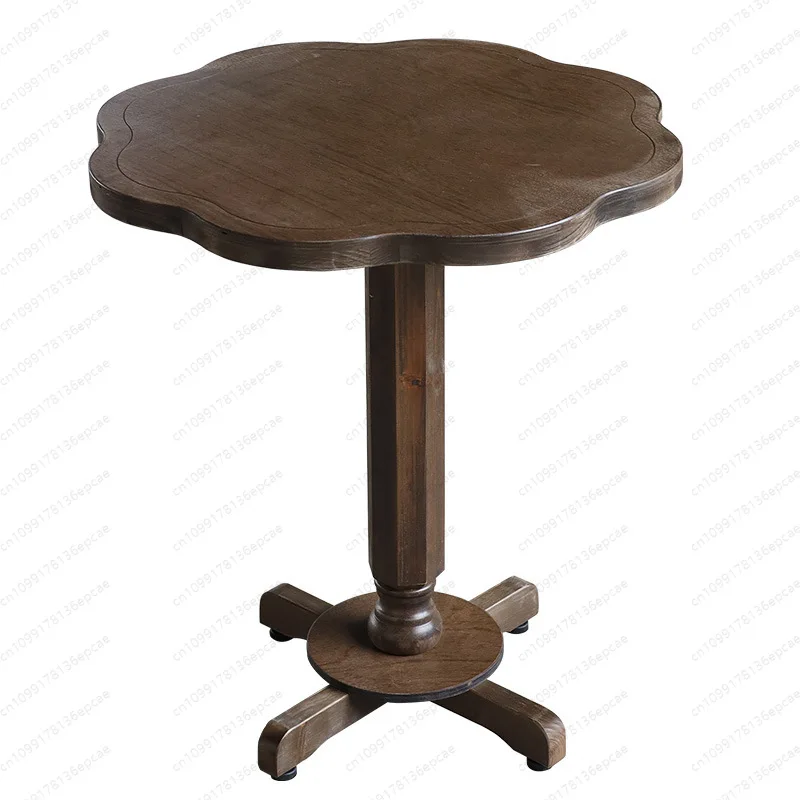 

Стол для гостиной, балкона, маленькой квартиры, из массива дерева, обеденный стол, чайный столик, кофейный столик и стулья.