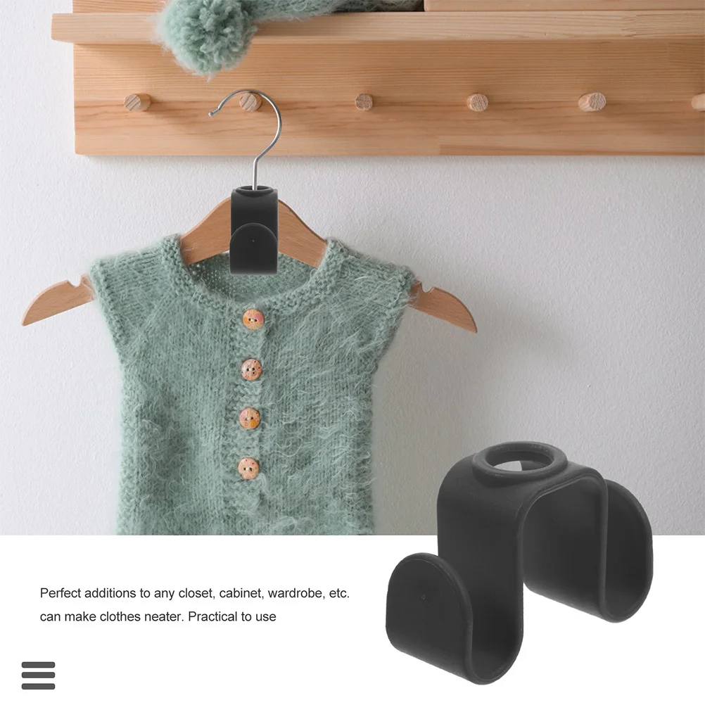 

10Pcs Clothes Hanger Connector Hooks Space Saving Closet Organizer Clothes Hook Clips for Wardrobe Home Use Hangers Space Saving
