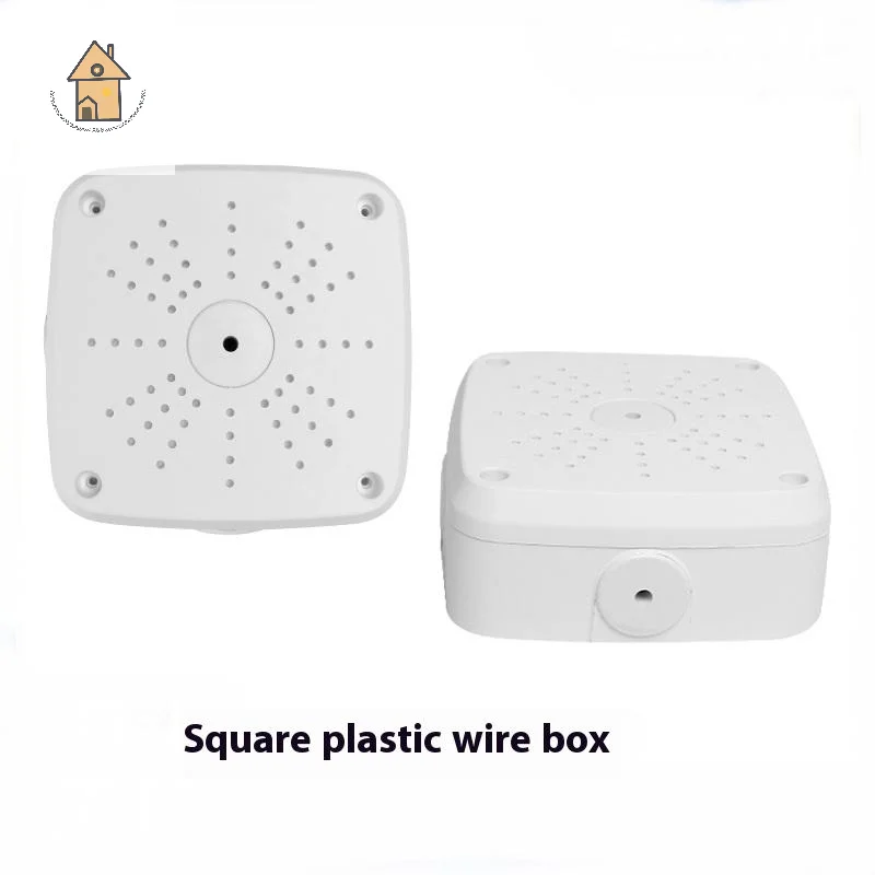 Square Waterproof Plastic Box; Heavy-Duty and Ideal for CCTV Camera Cable Concealment.