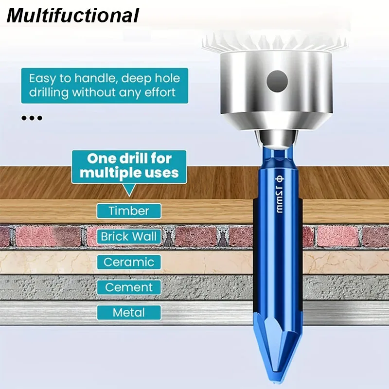 Straight Masonry Carbide Concrete Drill Bit Set Hard Alloy Eccentric Glass Ceramic Tile Brick Wood Mason Stone Core Wall Hole