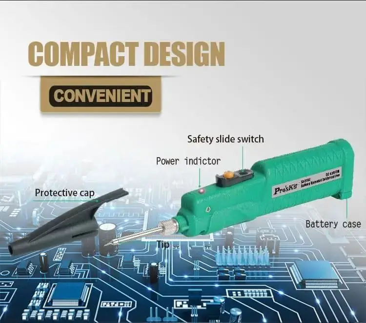 Proskit Radio Saldatore Ricaricabile SI-B162 Penna per saldatura per riparazione elettronica portatile Elettrodo per saldatura a stagno