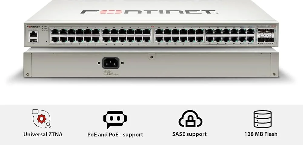FS-148F-FPOE Fortinet FortiSwitch 148F-FPOE Switch 48 puertos interruptor Poe administrado Fortinet FortiSwitch-148F-FPOE