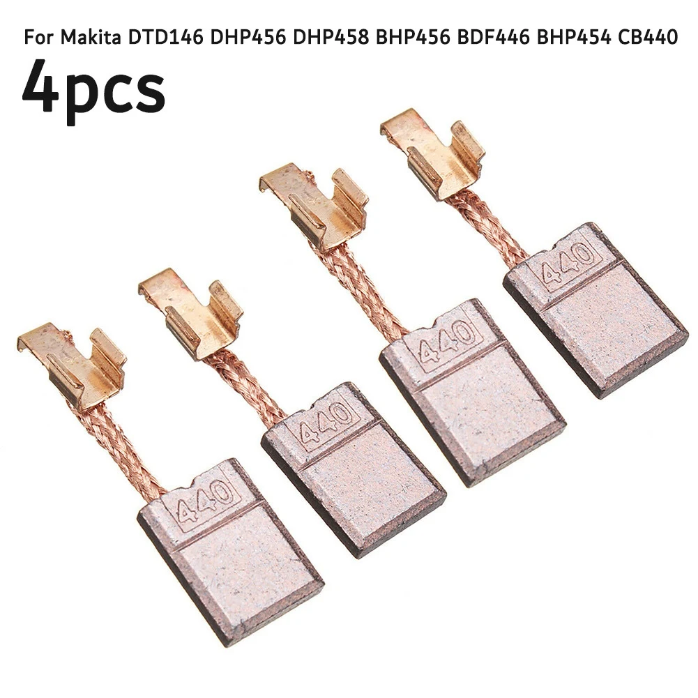 4Pcs Carbon Brushes for Makita DTD146 DHP456 DHP458 BHP456 BDF446 BHP454 CB440 Cordless Electric Hammer Drilling Machine