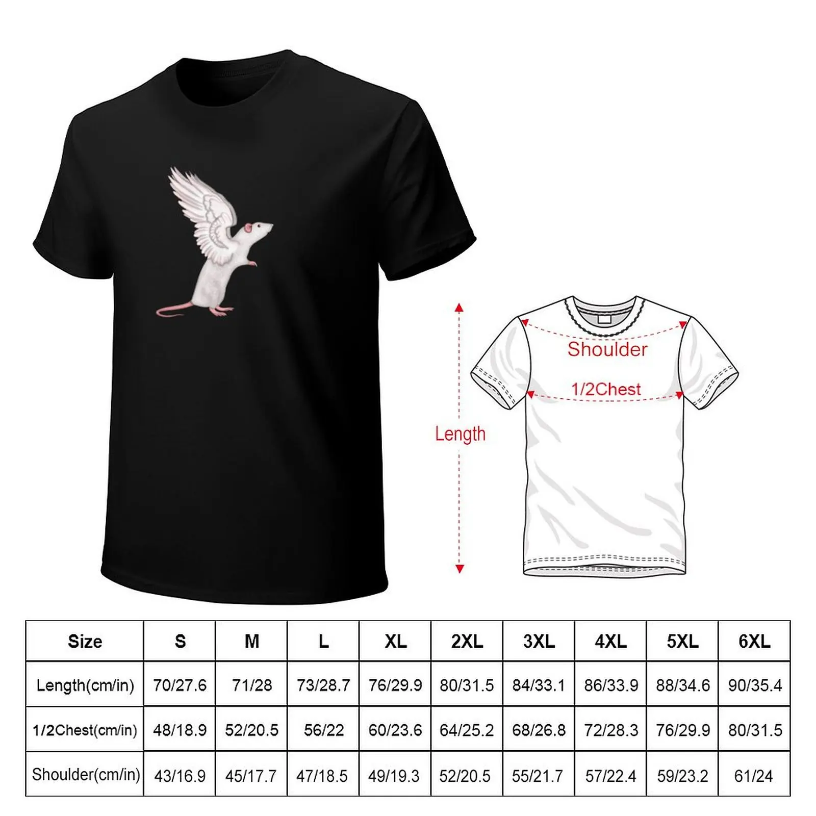 Albino Rat Angel T-Shirt t shirts for man pack white T-Shirt