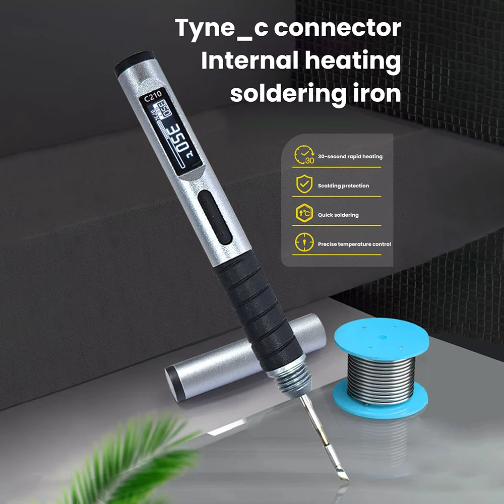طقم مكواة لحام ذكية محمولة مع قلم لحام لاسلكي سريع التسخين من النوع C USB قابل لإعادة الشحن لإصلاح الإلكترونيات #6