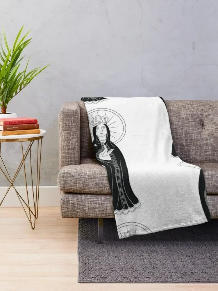 Our Lady of Lourdes 2 Throw Blanket halloween Weighted Retros Polar Blankets