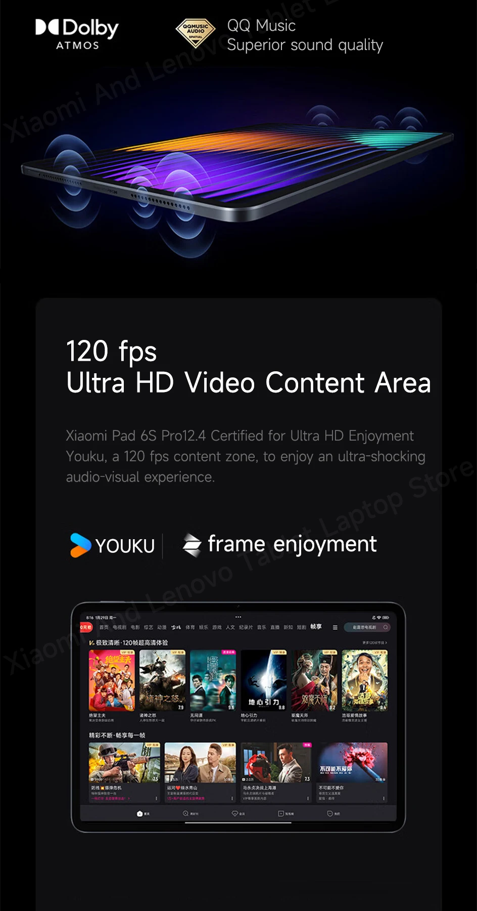 Xiaomi Tablet Xiaomi Pad 6S Pro 12.4 Snapdragon 8 Gen2 12.4" 3K 144Hz Display Hyper OS 10000mAh 120W Super Fast Charge Tablet PC