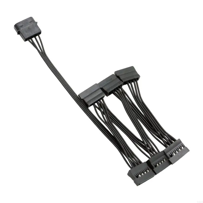 Y88b 15 pin macho para 3/4/5/6 Big 4pin extensão energia feminina 15pin alimentação alimentação para PC