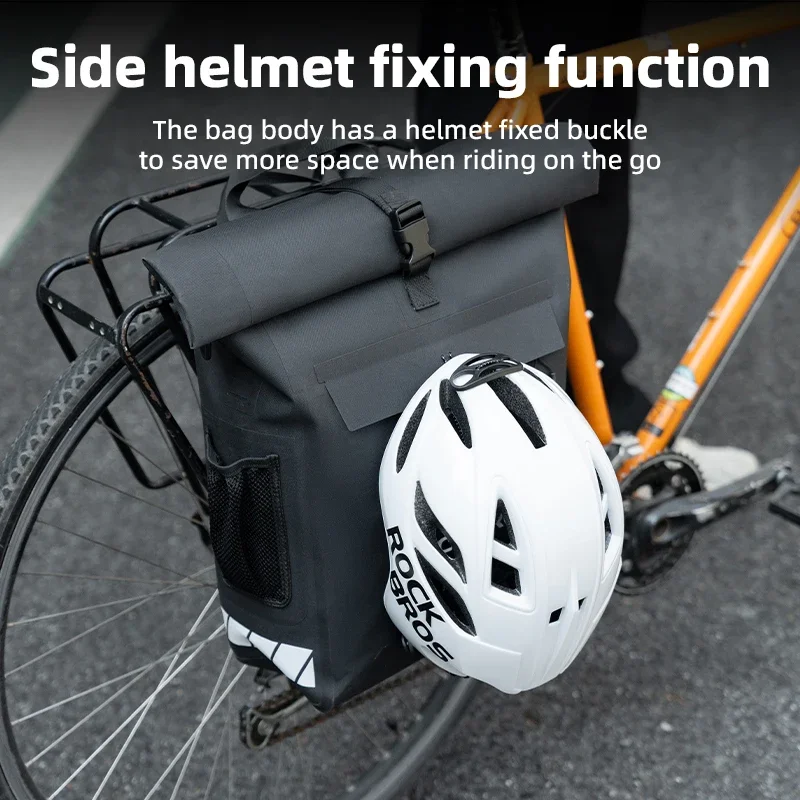 Bicycle Multifunctional Shelf Bag Waterproof Rear Rack Bike Bag Panniers Storage Road MTB Helmet Bag Cycling Gear