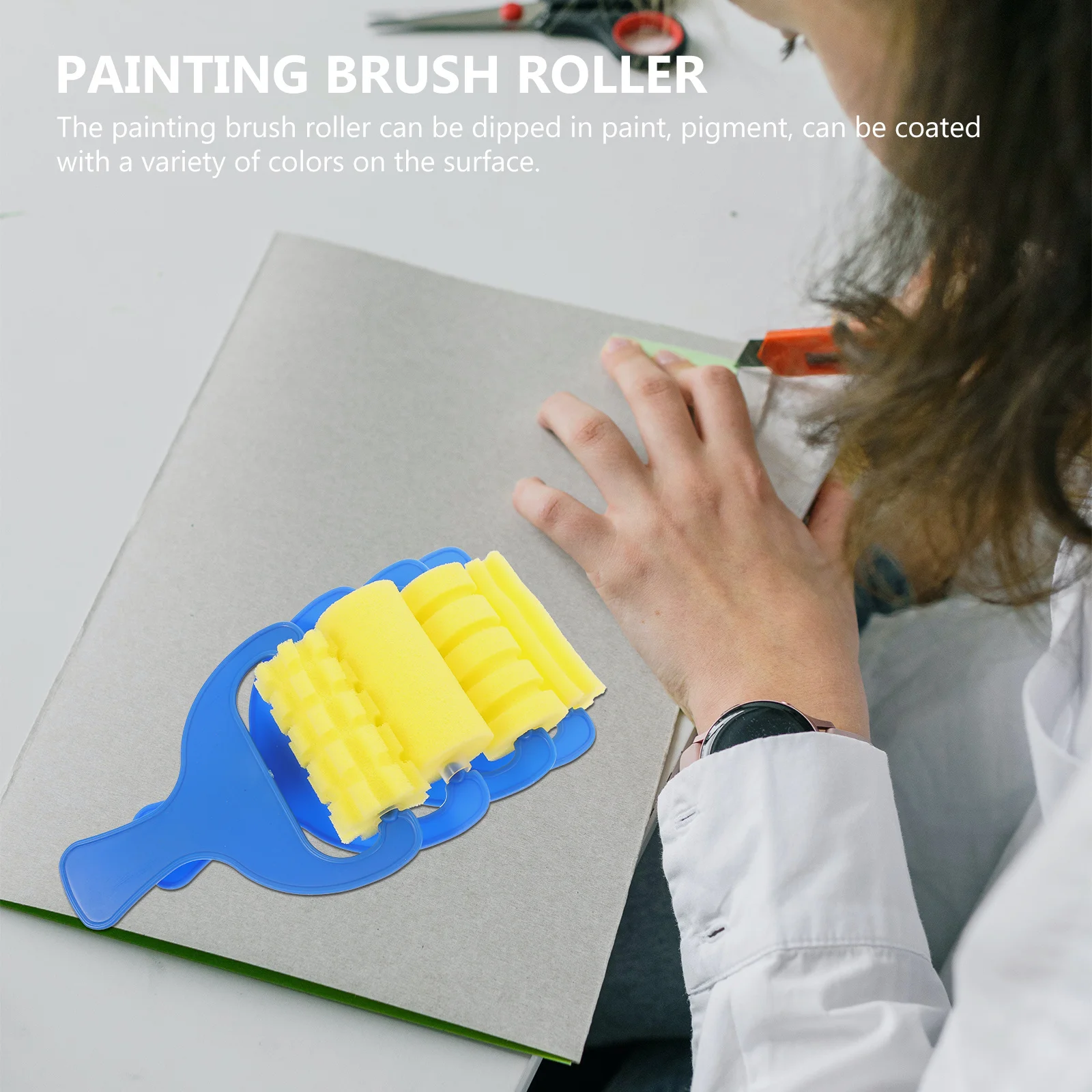 Zestaw 12 wałków do malowania dla dzieci, wielokrotnego użytku, narzędzie artystyczne do domu, szkoły, kreatywnych zajęć rękodzielniczych, z możliwością mycia.