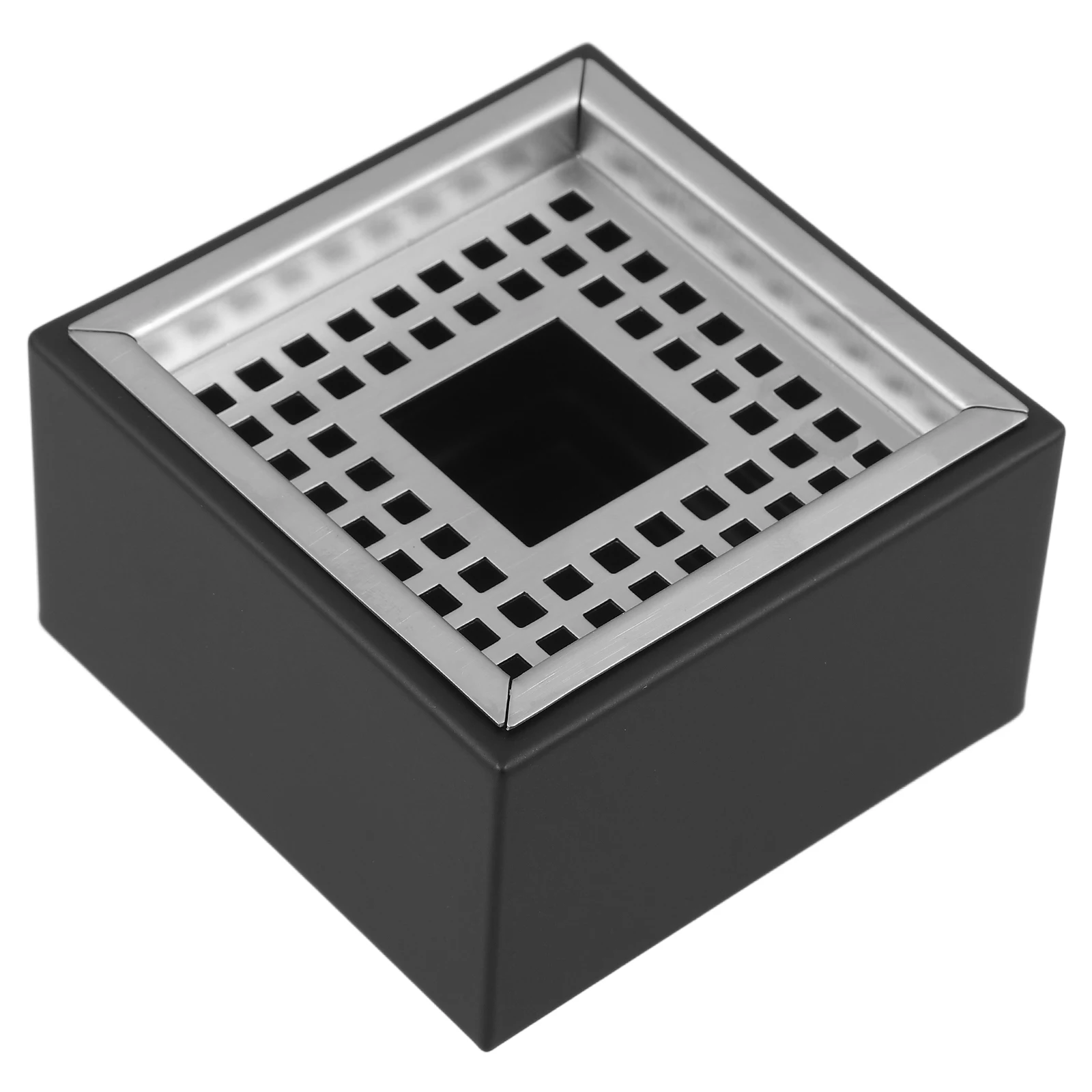 

Square Ashtray Stainless Steel Large Size Deep Bottom Mesh Smoke Cigarette Holder Home Living Room Bathroom Tabletop Metal