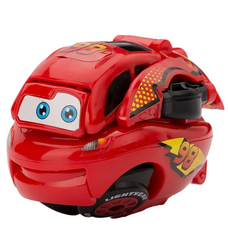 4pcs Anime Disney ToyStory Ars Action Figure Transforming Car Lightning Mcqueen Children Racing Car Model Toys Deformed Egg Gift