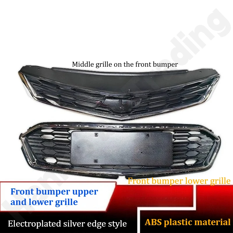 

for Chevrolet Cruze 2017 2018 2019 High configuration front bumper grille/electroplated front grille/decorative accessories