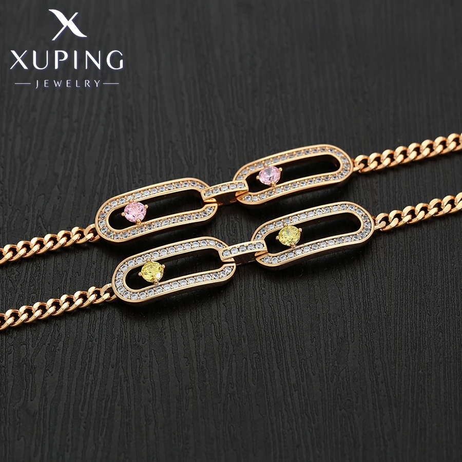 Xuping Jewelry New Arrival Charm Women's Hand Bracelets with Gold Color Birthday Gift X000707736