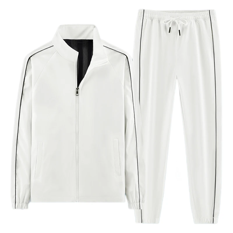 

Men Tracksuit Casual Joggers Suit Sportswear Jackets And Pants 2 Piece Sets New Male Spring Autumn Running Sports Suit