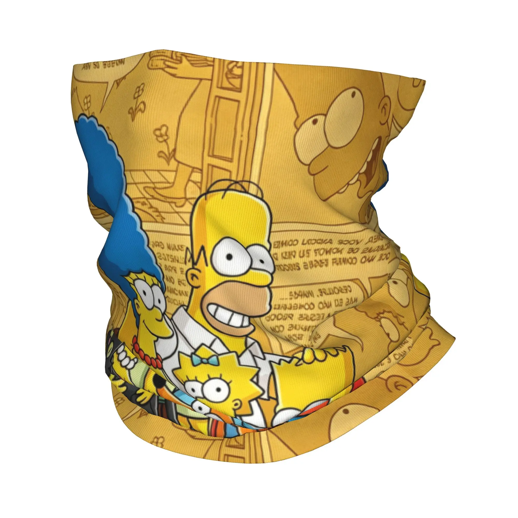 Custom S-Sim-psons Bandana Neck Gaiter for Hiking Running Men Women Wrap Scarf Surreal Humor Anime Headband Warmer