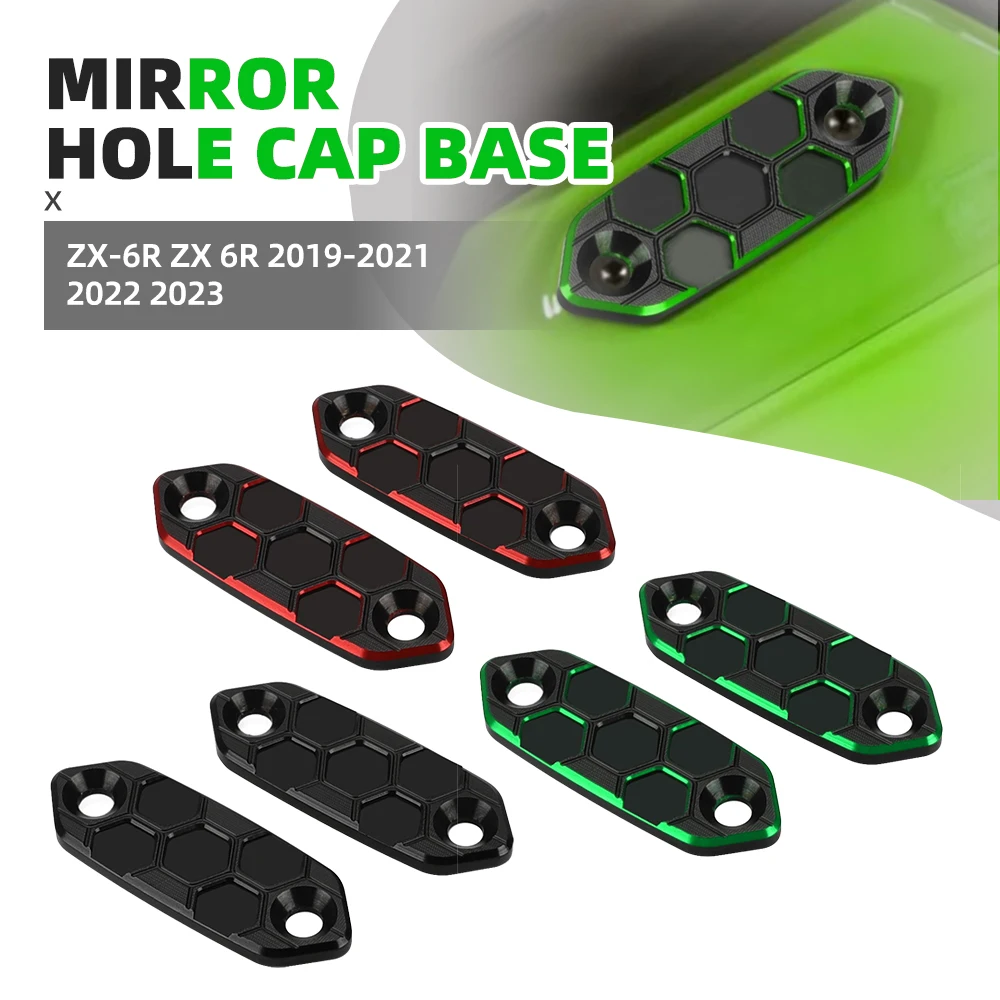 

2024 2025 For Kawasaki NINJA ZX6R ZX-6R ZX 6R 2019-2021 2022 2023 Motorcycle Rear View Side Mirrors Bracket Hole Cap Clamp Cover