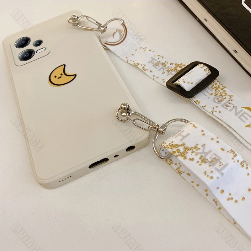 Sun Moon Crossbody Lanyard Phone Case On For Xiaomi Redmi Note 13 12 12s Redmi 12 12C 13C A1 A3 4G 5G Pro Plus 2022 Strap Cover