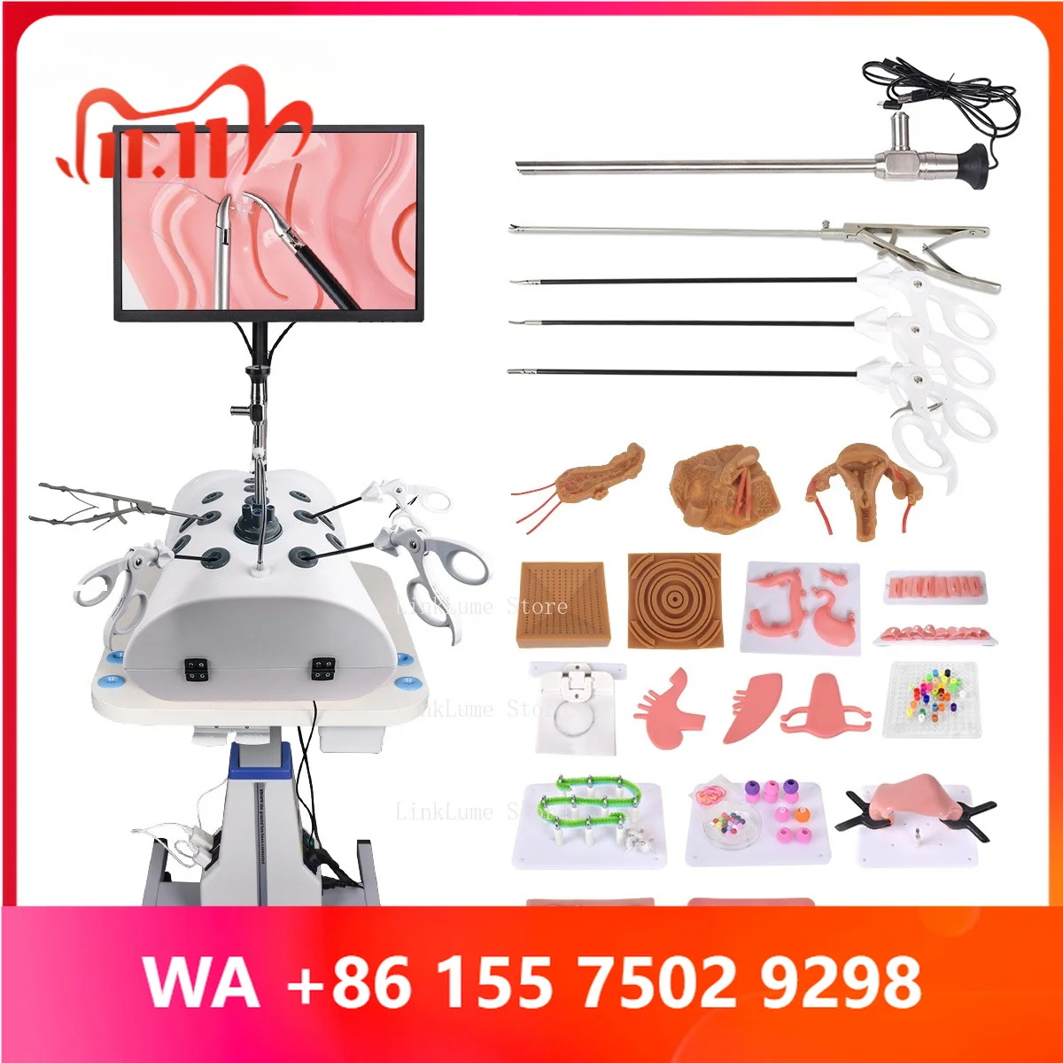 Laparoscopic trainer box set Laparoscopic emulator Laparoscopic dominal single hole training box with lifting