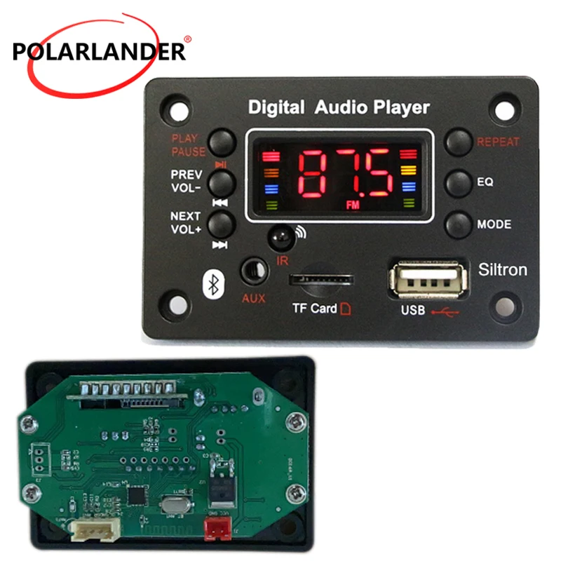 JR-G016B 12V MP3 Decoder Board Bluetooth Color Screen FM Radio Auto Scan Save USB SD Player For Home Toy Audio Upgrade