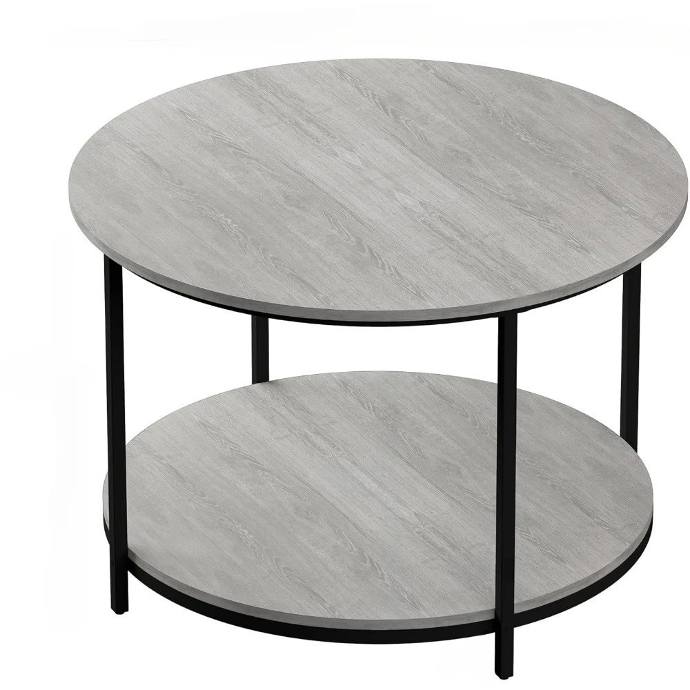 Table Serving Coffee Tables for Living Room Table Furniture Mid Century Modern Circle Coffee Tables With Storage Open Shelf Café