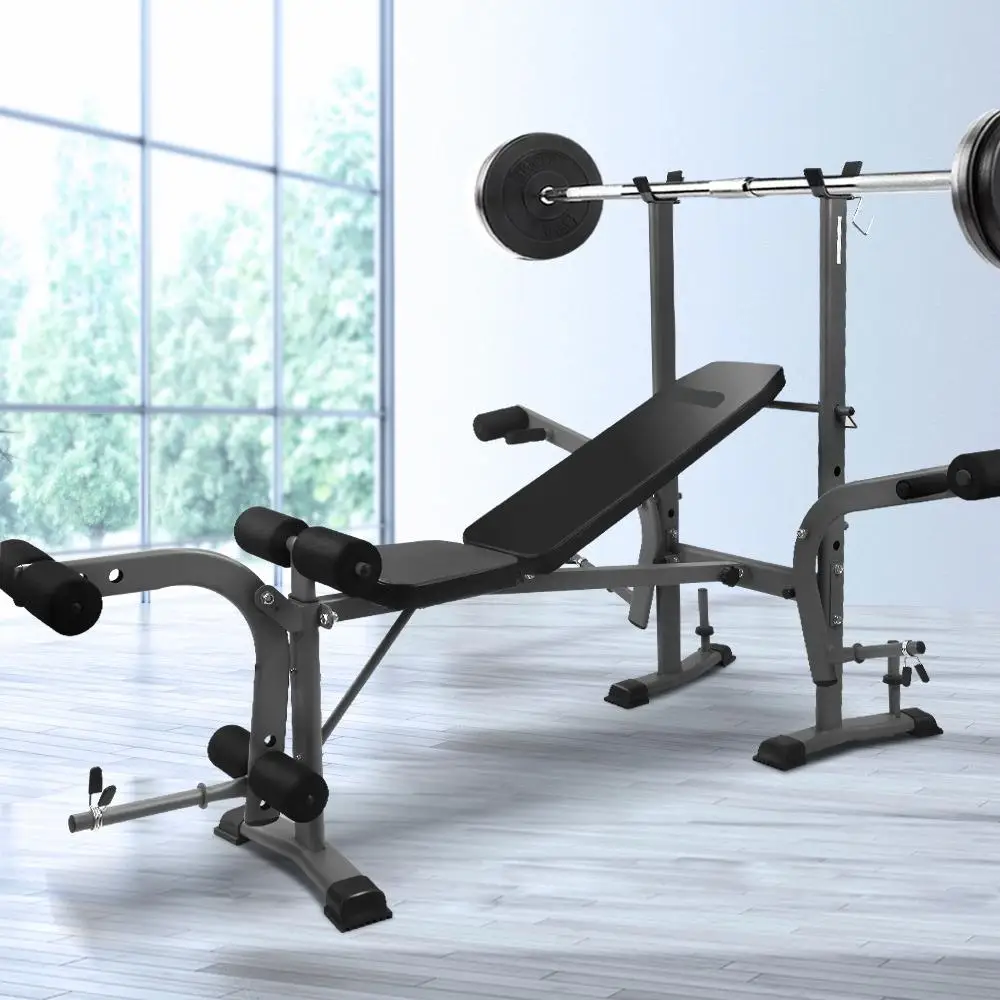 &8 in 1 Adjustable Weight Bench Home Gym Station 200kg Multifunction Strength Training Equipment
