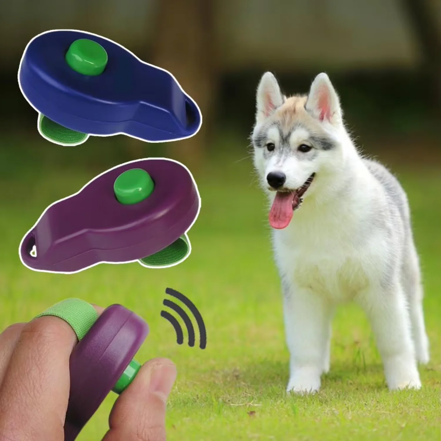 Sounder Clicker Sound Guide Dog Training Clicker with Elastic Band Pet Cat Click Trainer Dog Behavioral Deterrent Training Tool