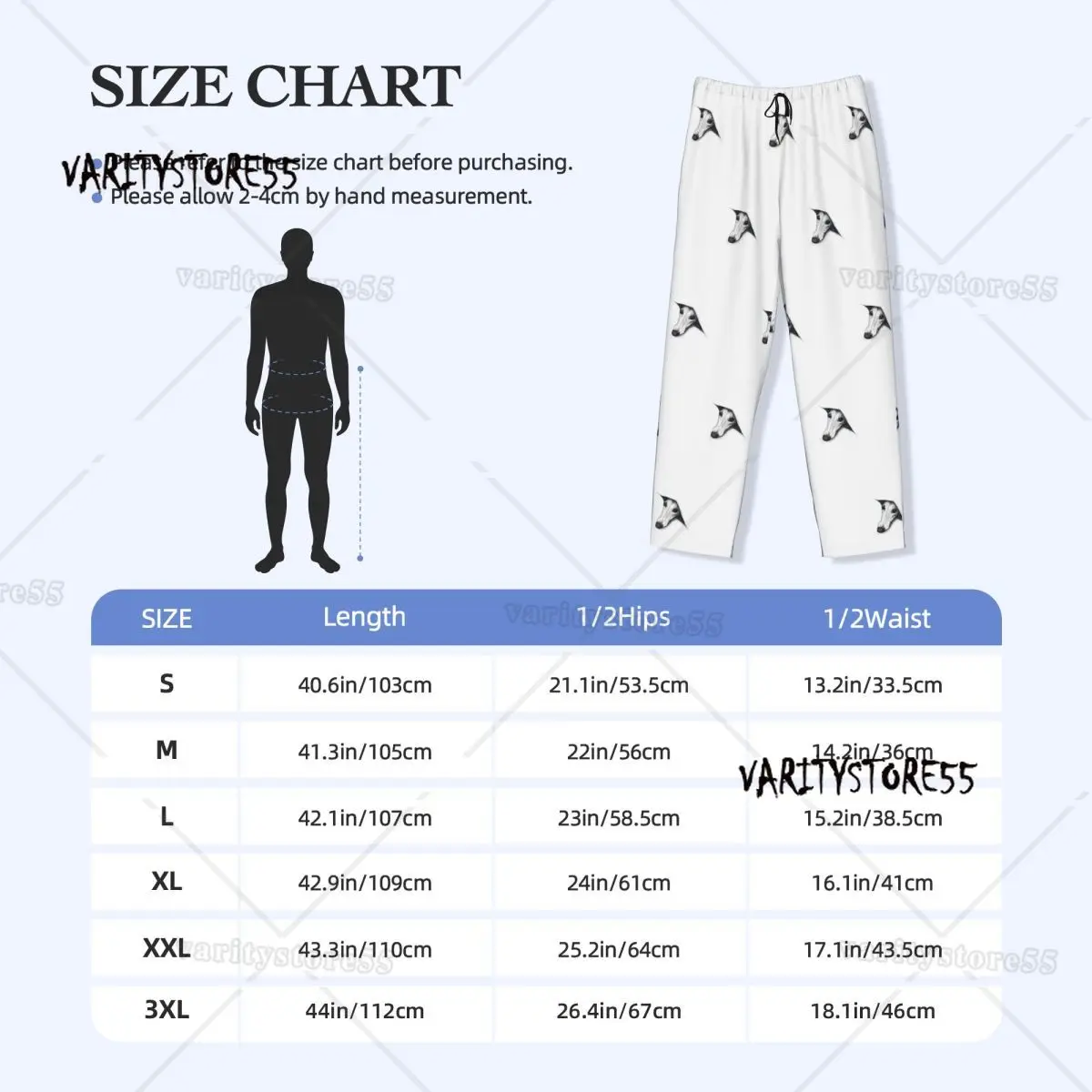 مخصص الوبت يبصر الوبت بنطلون بيجاما الرجال السلوقي Lurcher الكلب صالة النوم تمتد ملابس خاصة قيعان مع جيوب