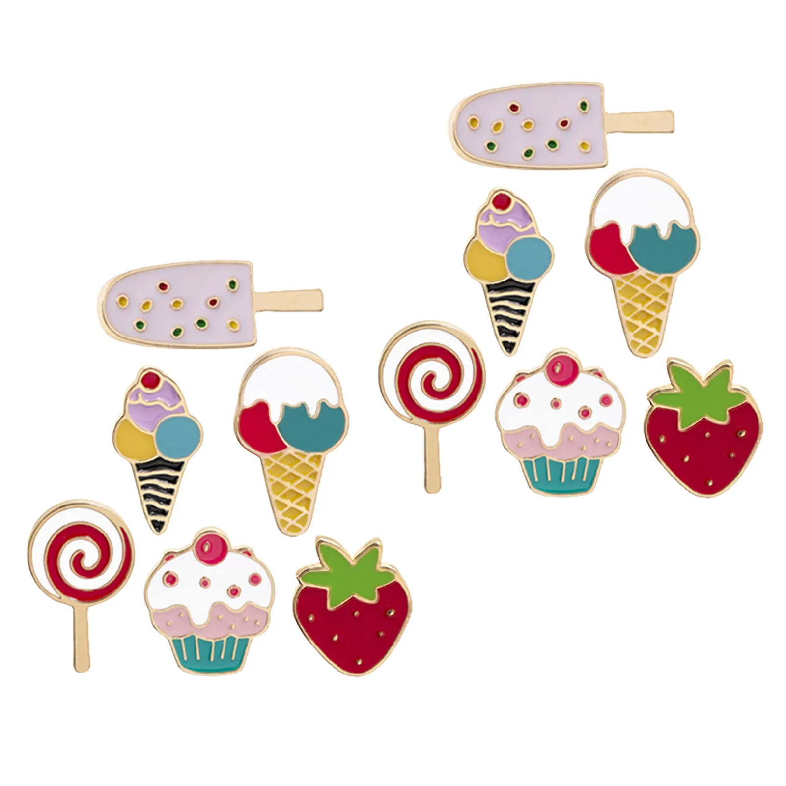 12 Pcs Artificial Strawberry Table Centerpiece Cute Fruit Pins Birthday Accessory