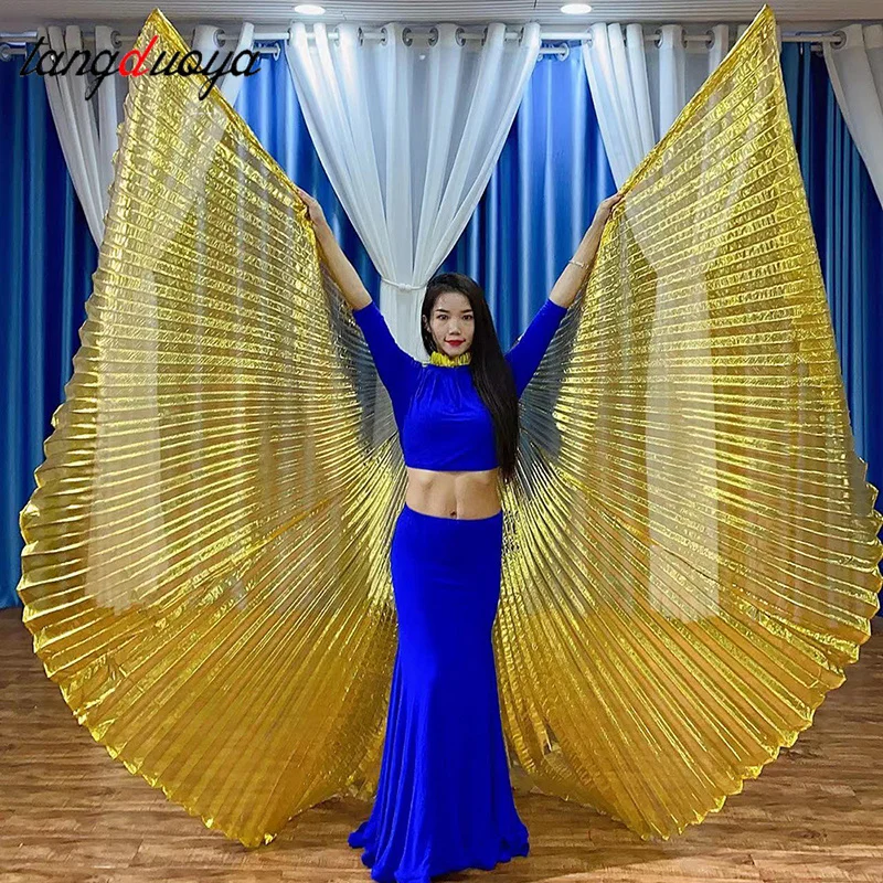 

Belly Dance Wings Belly Dance Accessories Isis Wings Sticks Dance Performance Egyptian Costume Adult Women Gold Wings