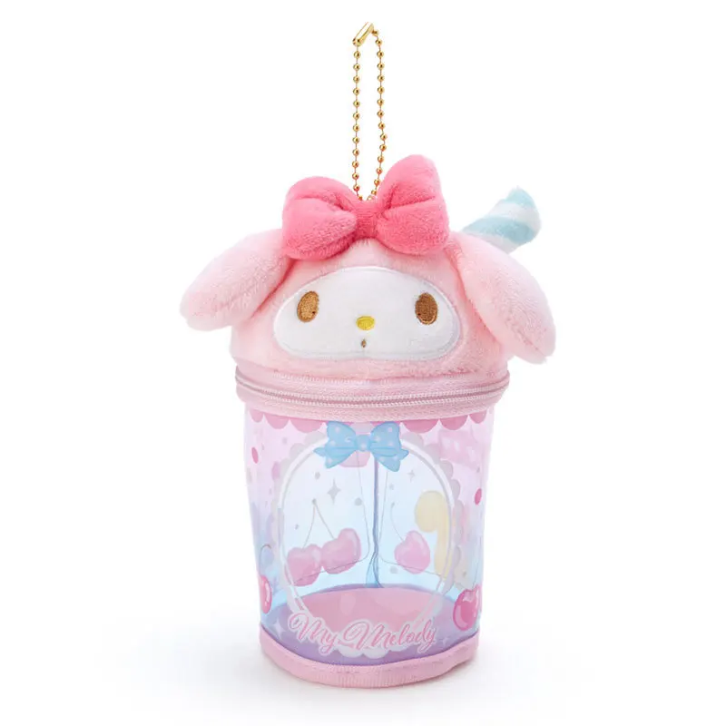 

Hello Kitty Y2K New Cinnamoroll Kuromi Cup Zipper Bag Sanrio Kawaii Anime Pompompurin Storage Plush Doll Pendant Hang Ornaments