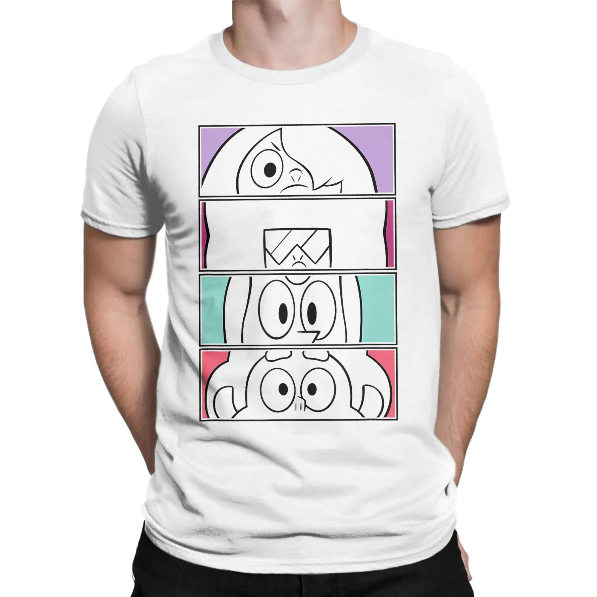 Garnet Eyes on You Character T Shirt Men Women Cotton Fun T-Shirts Round Collar Steven Universe Tees Short Sleeve Tops 4XL 5XL