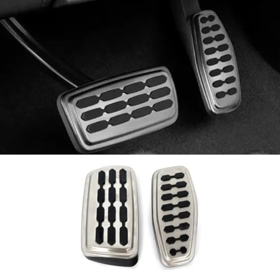 

Pedal Pads Set Compatible with 2022 2023 Escalade Sport Foot Pedals Red Aluminum Cover Replacement for 84712886