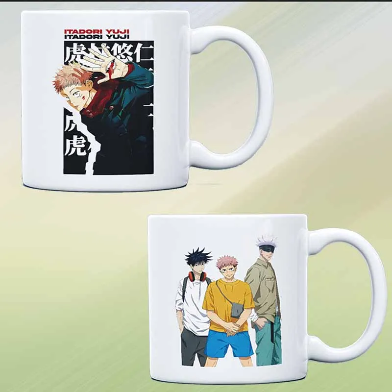 

Ceramic Mug for Jjk Megumi Fushiguro Yuji Itadori Satoru Gojo Office Home Coffee Cup Anime Cartoon Water Cup Gift