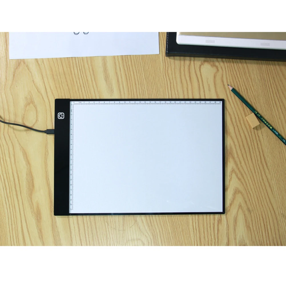 

LED Drawing Board Calligraphy A4 Copy Black Border Writing Desk Illuminating Lightbox