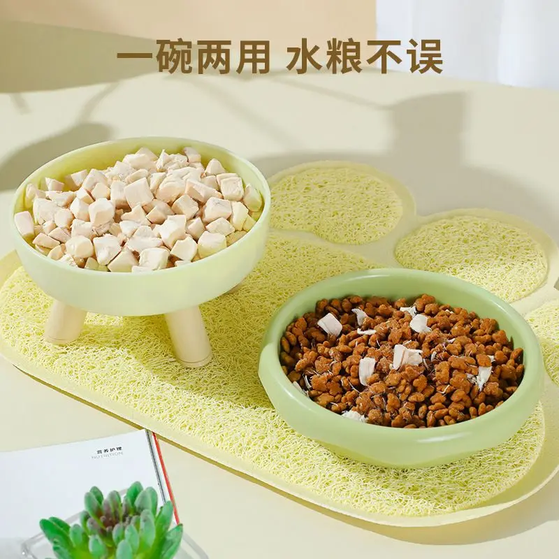 Cat Food Bowl Anti Spill Dog Bowl Anti Slip Food Fresh Three Color High Aesthetic Value Ceramic Donuts Water Anti Spill Pet Bowl