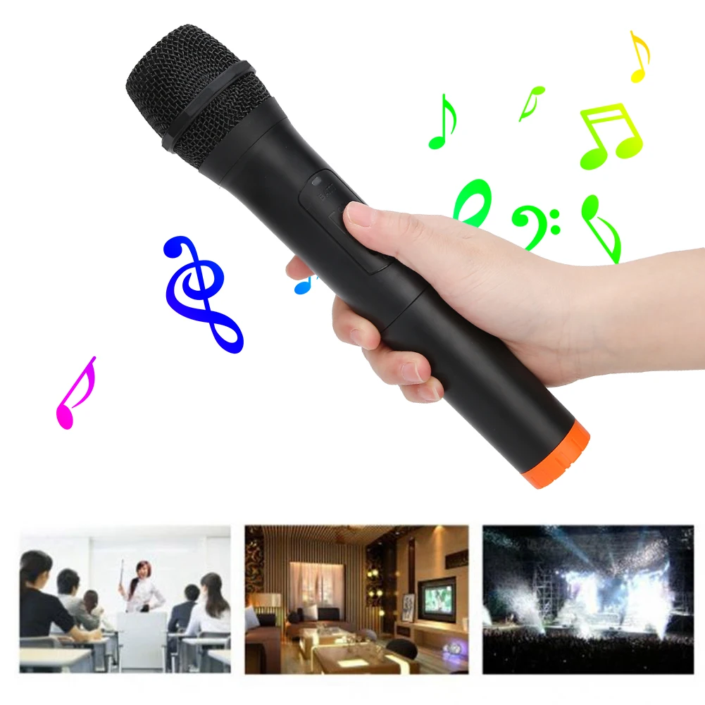 Black ABS Plastic Professional Universal Handheld VHF Wireless Microphone USB Reception Mic Universal Microphone VHF Microphone