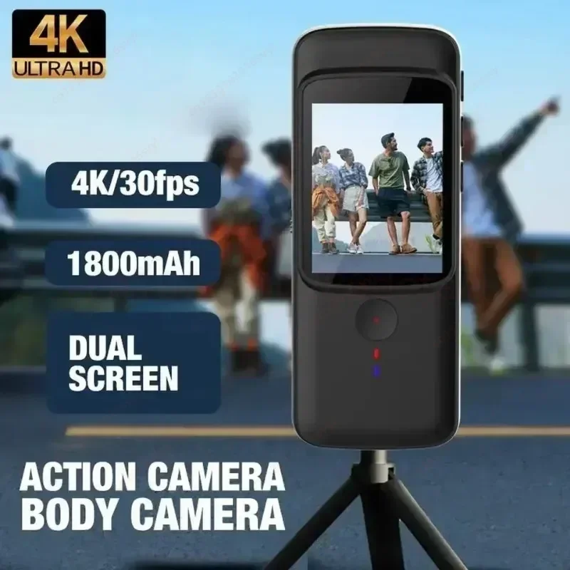 4K HD WIFI Mini Action Camera AP Remote Viewing Micro Camcorders Dual LCD Screens 30m Waterproof Shell DV Sport Video Recorder