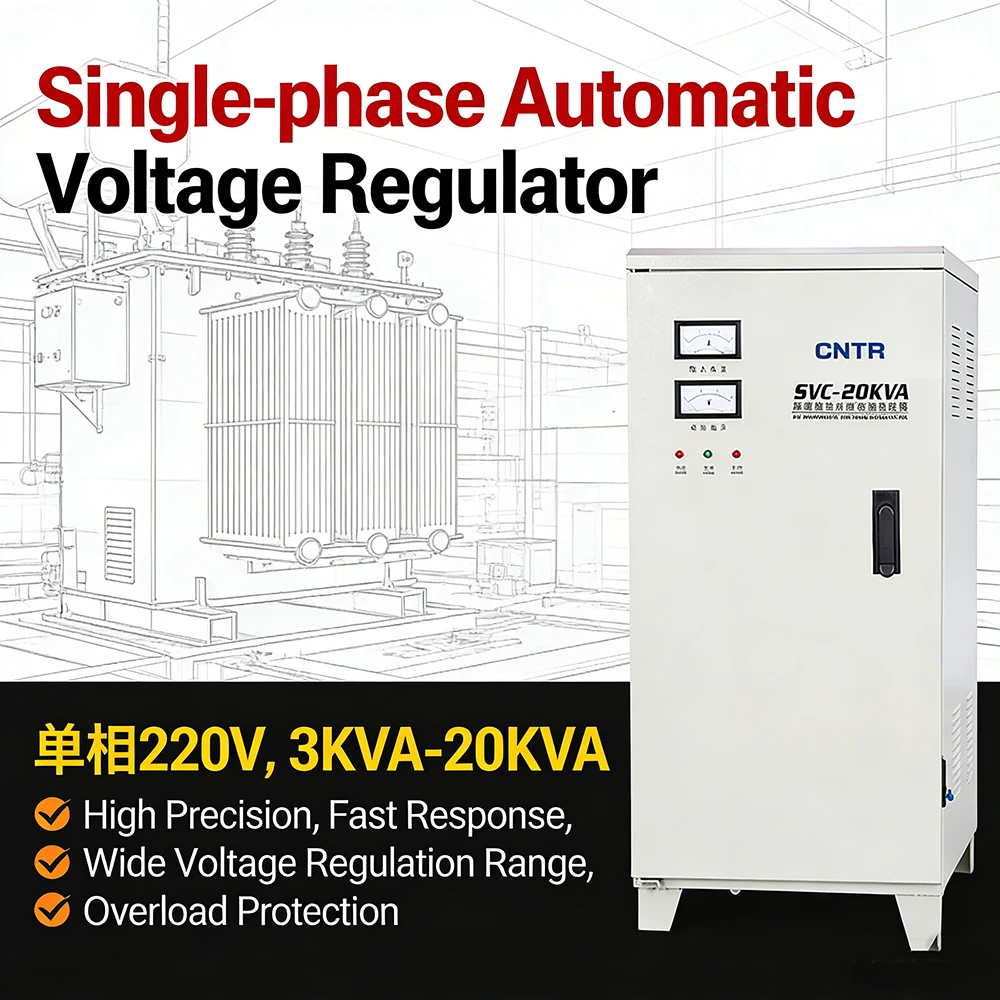 High Power 5kva 10kva 20kva SJW Household 220V Fully Automatic AC Stabilizer Single Phase Household Stabilized Power Supply 5KVA