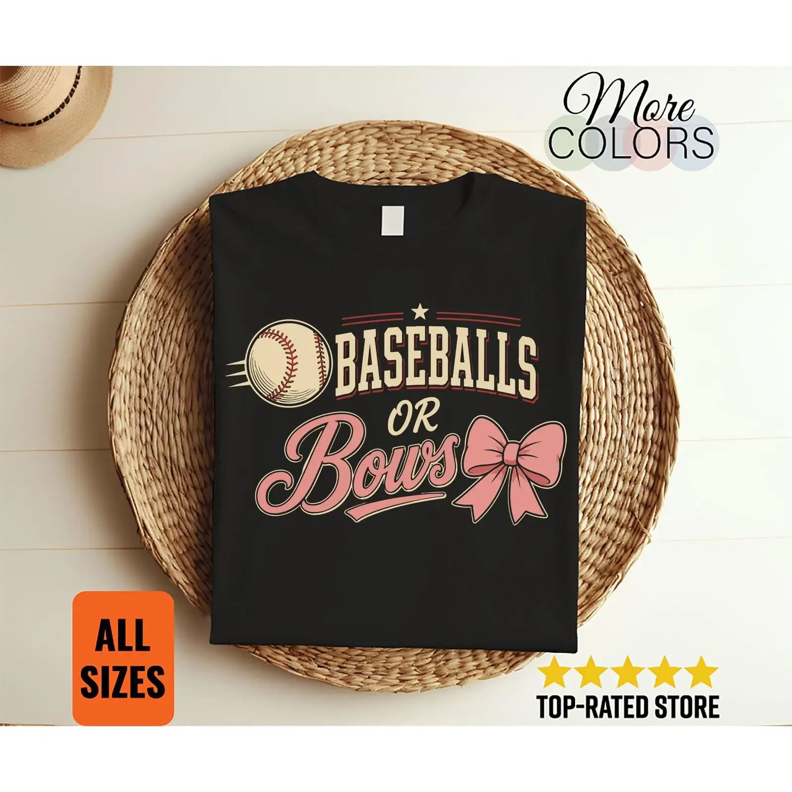 Baseball Coquette Bow Mug Cute Sports Women Girls Game Day Coffee Cup Pink Ribbon Fan vintage Washed Breathable Slightly