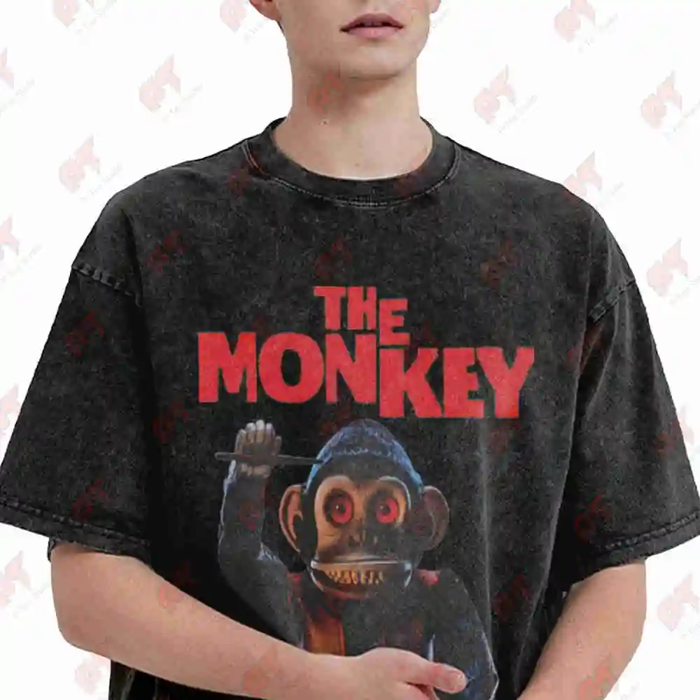 The Monkey Stephen King Vintage Washed Tee Pure Cotton T-Shirt