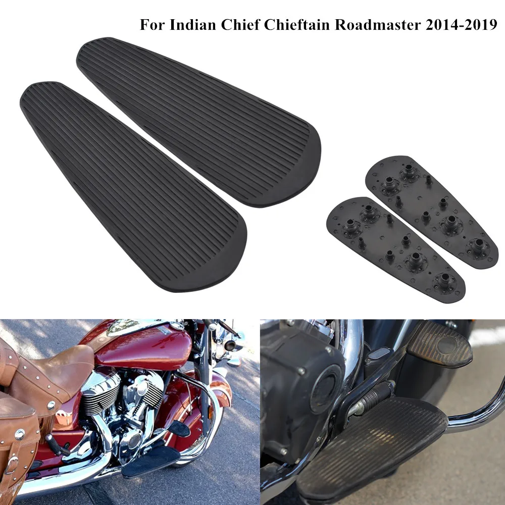 Motorcycle Footboard Foot Pegs Rubber Pedals Moto Footrest Pads For Indian Chief Chieftain Roadmaster Springfield 2014-2019 New