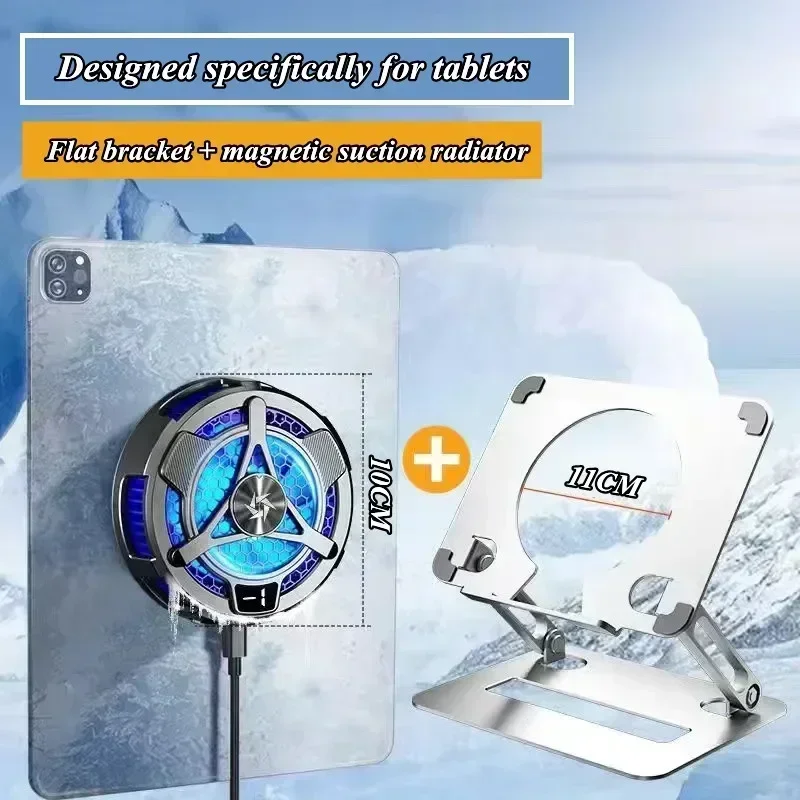 Imagem -06 - Poderoso Semicondutor Ventilador de Refrigeração Radiador Temperatura Display Digital para Ipad Pro Tablet Universal Abs Mais Alumínio Sl06 18w