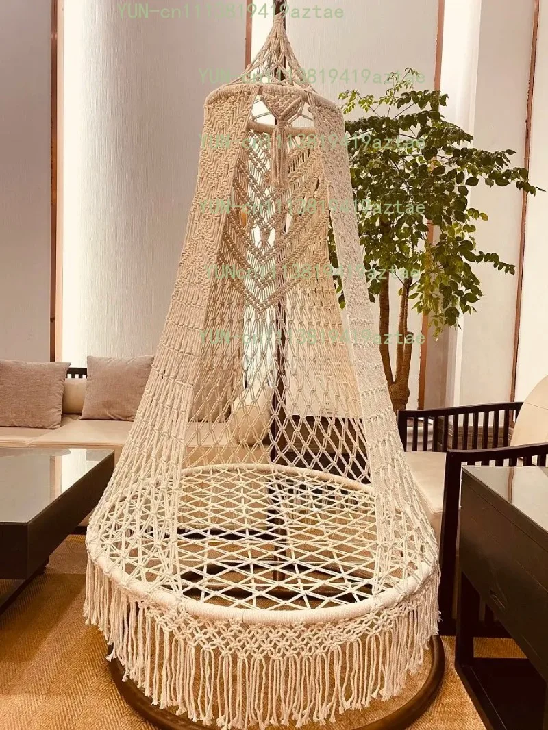 Handmade Interior Weaving Hanging Chair Hanging Basket Bohemian Balcony Swing Home Living Room Adult Hammock