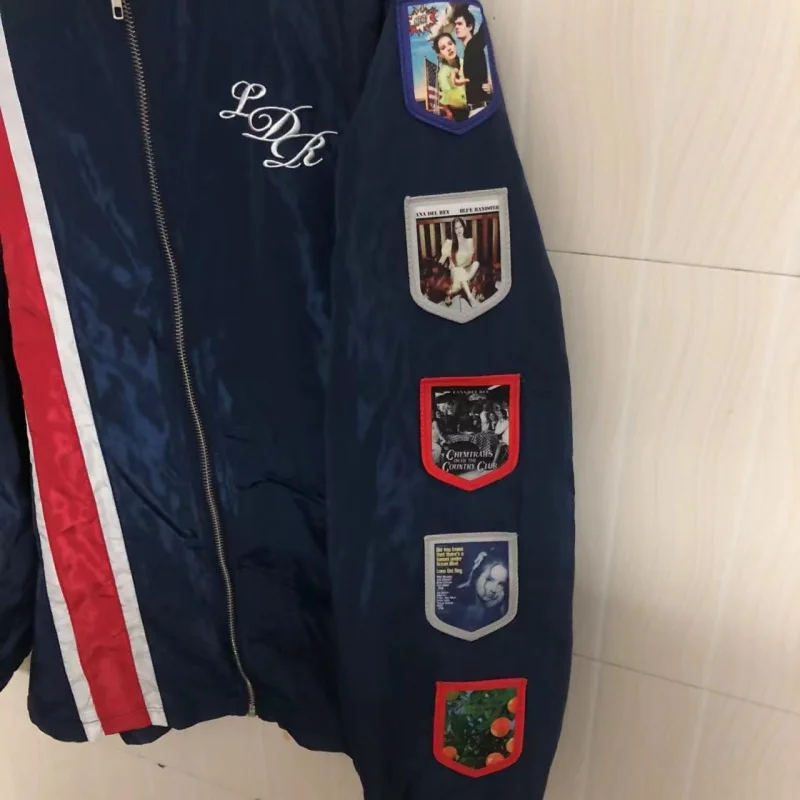 2024 Neuer Stickerei-Patch, Gedenk-LDR-Racingjacke für Herren und Damen, Marineblau, Reys-Rennjacke