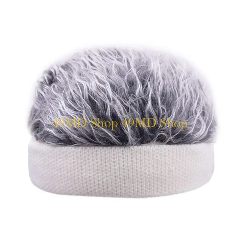 

49MD унисекс короткий прямой парик шапка без полей шапка-бини в стиле ретро накладные волосы вязаная крючком вязаная эластичная