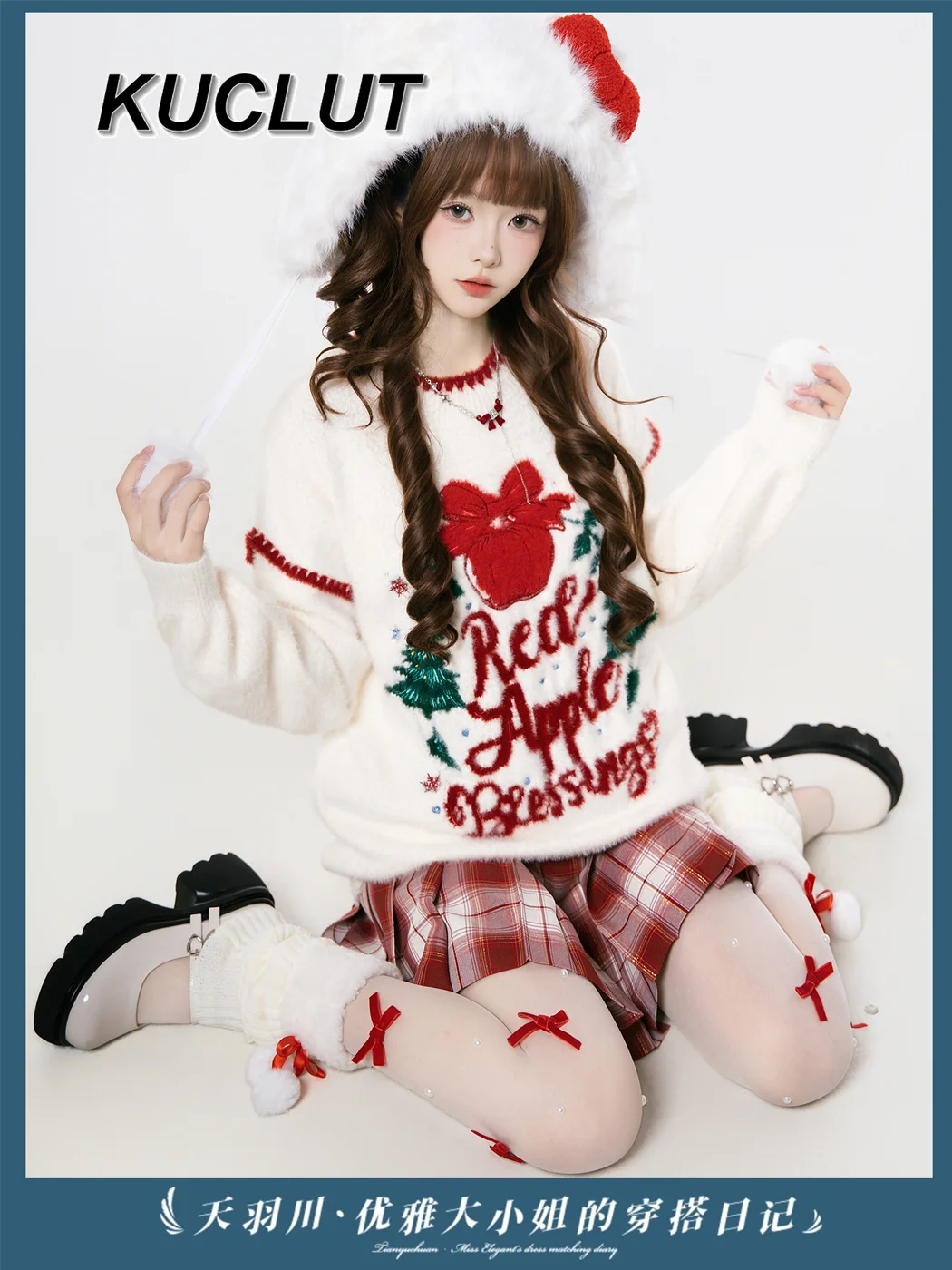 

Оригинальный свитер с круглым вырезом и вышивкой в американском стиле для женщин, осенне-зимний рождественский пуловер, свитера Femme