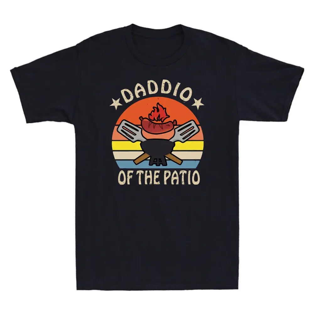 Daddio Of The Patio Funny Father's Day BBQ Chef Grilling Vintage Men's T-Shirt