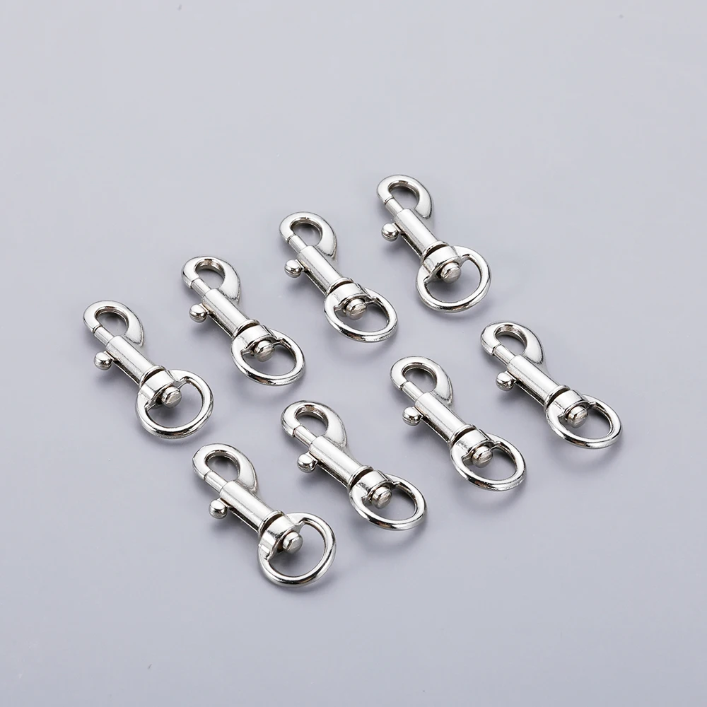 5pcs 11mm Metal Swivel Lobster Clasp Trigger Clip Loop Snap Hook for Dog Pet Leads Leash Hardware Sewing DIY Accessories