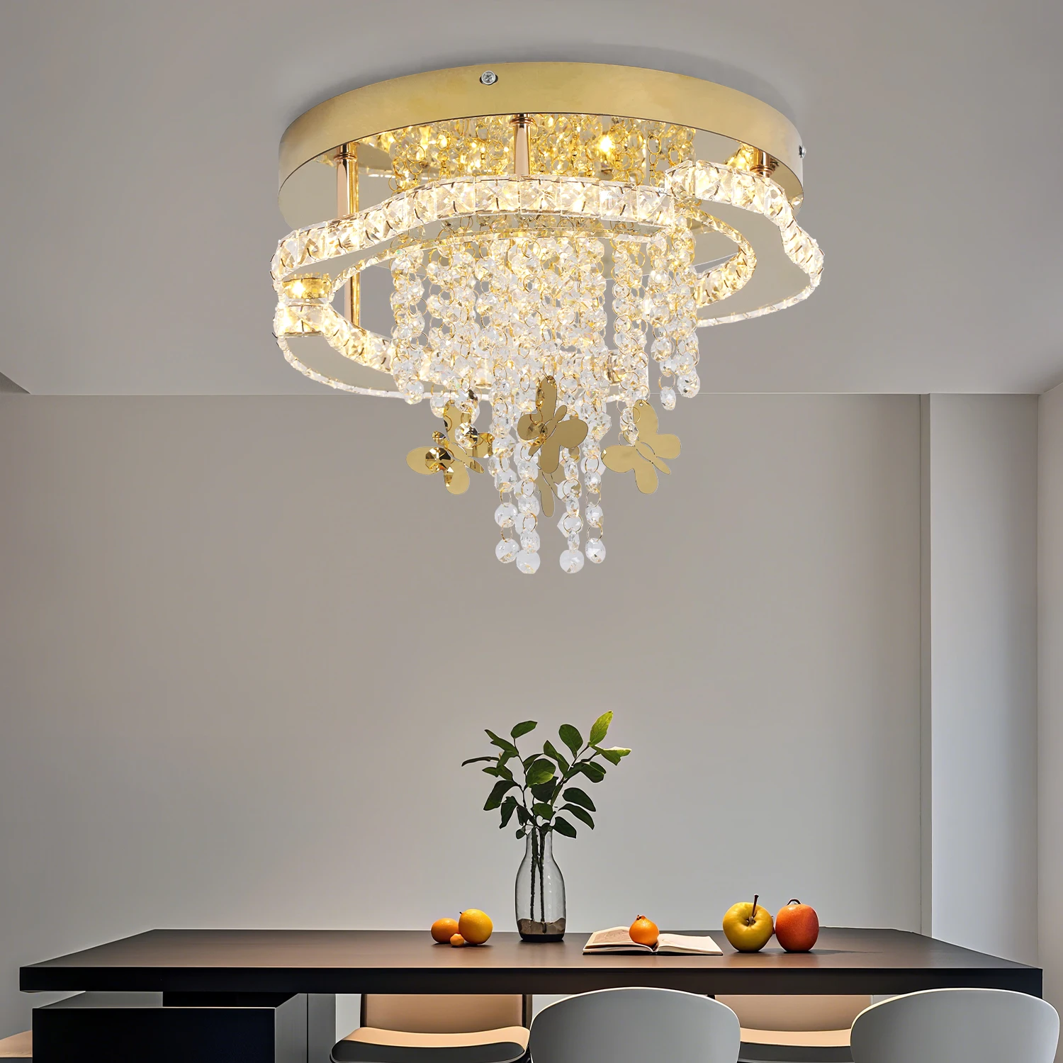 

Gold Luxury Ceiling Lights Modern Living Room Crystal Ceiling Lamp Home Decoration Bedroom Dining Led Light Lighting Fixture